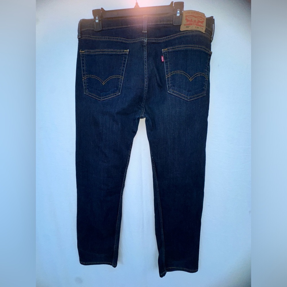 Levi's 502 Blue Straight Jeans Classic Indigo Denim #A1 - Picture 3 of 9